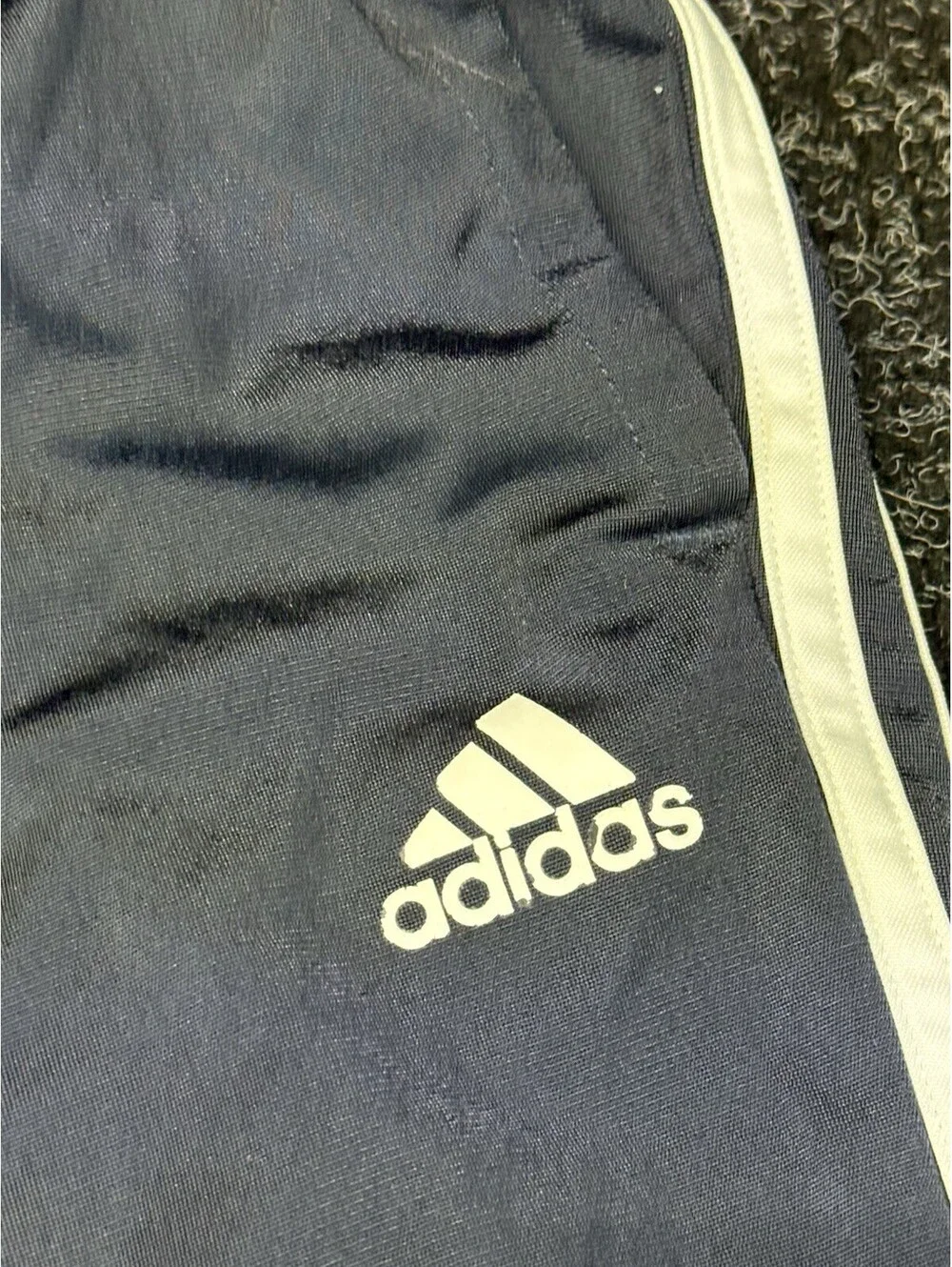 adidas Primegreen Men's 3XLT Big & Tall Navy Track Pants Side Stripe